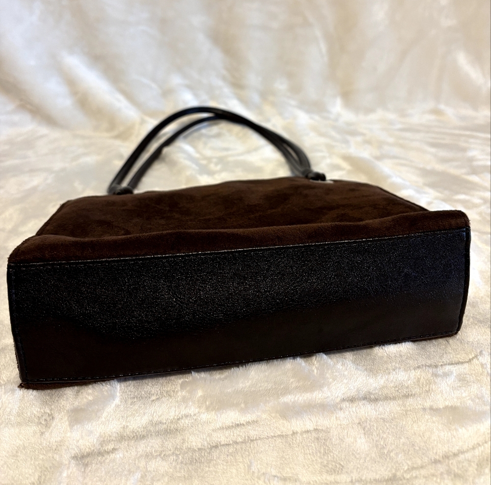 Dark brown suede purse
